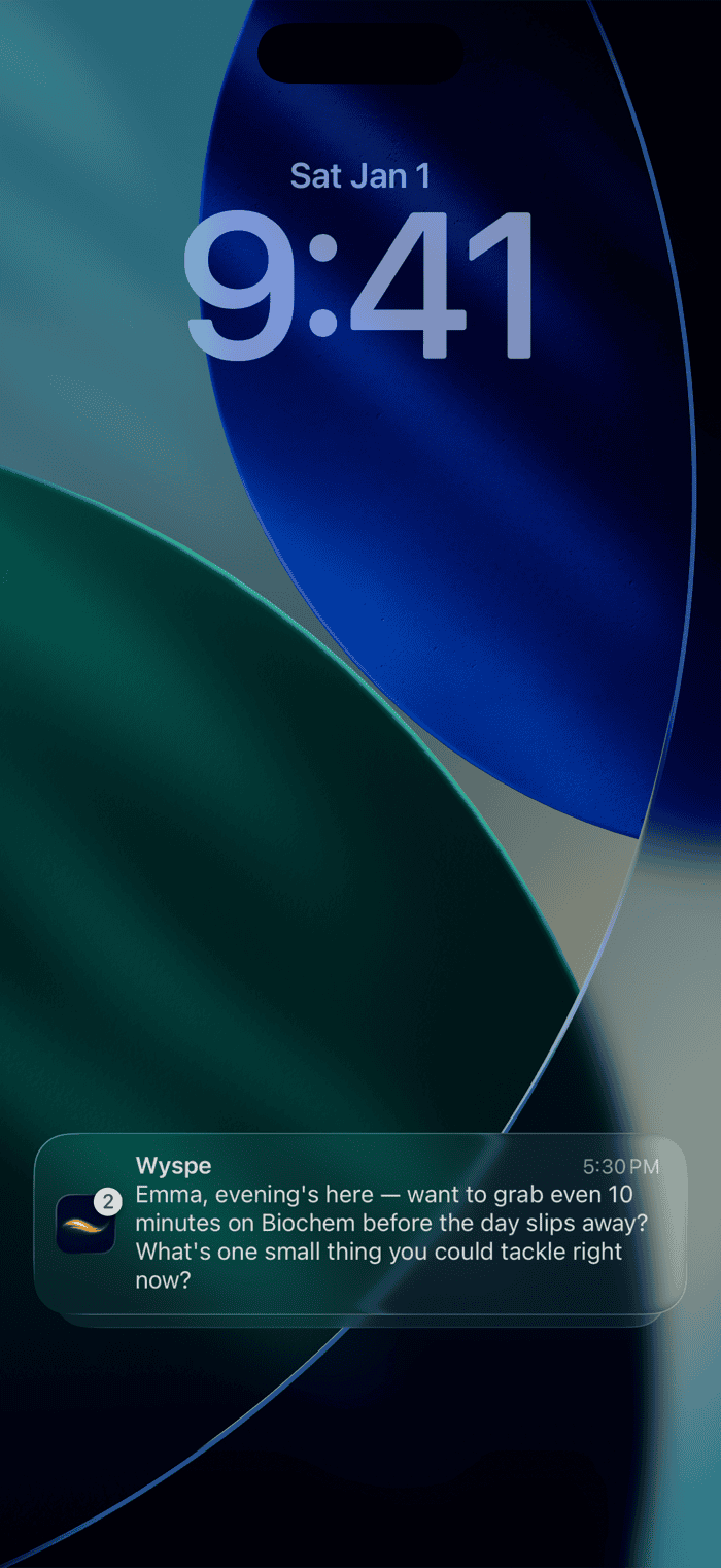 Wyspe proactive check-in notification